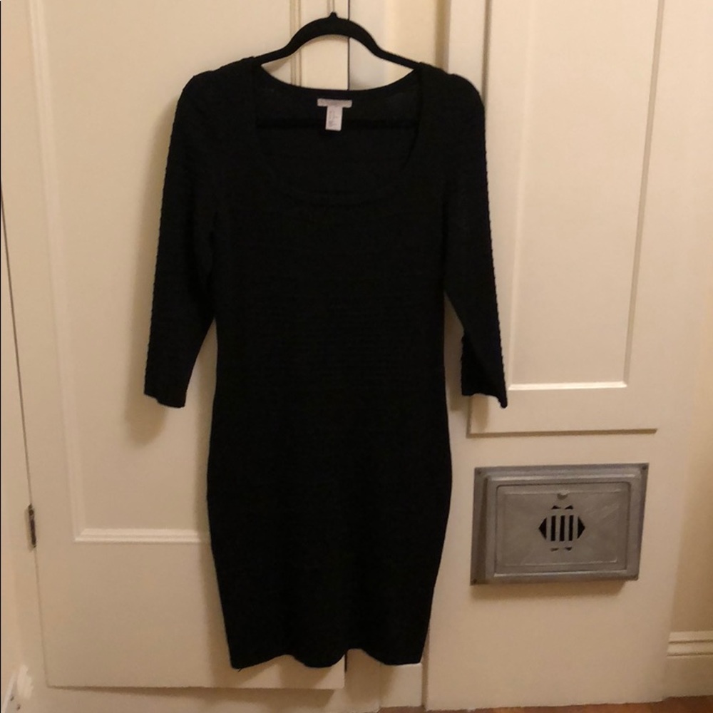 Black knee length dress
